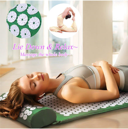 ACUPRESSURE MAT AND PILLOW SET 68*42*2CM  FREE STORANGE BAG