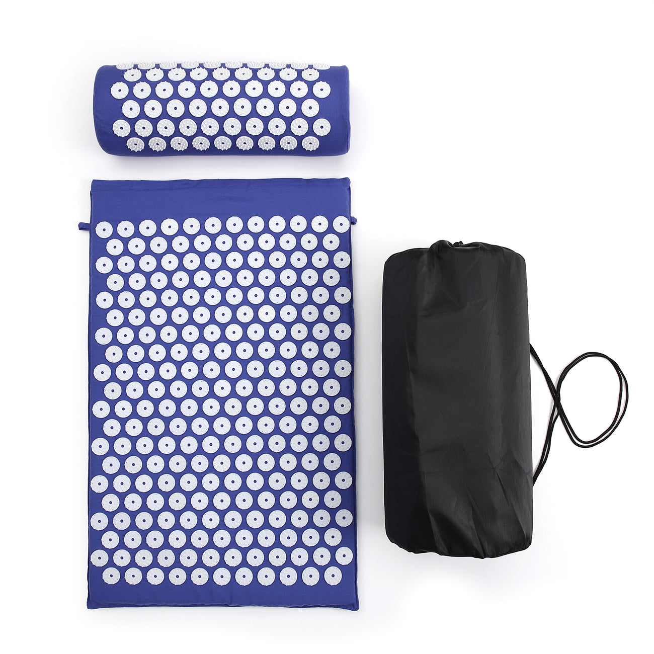 EAD ACUPRESSURE MAT AND PILLOW SET 68*42*2CM  FREE STORANGE BAG